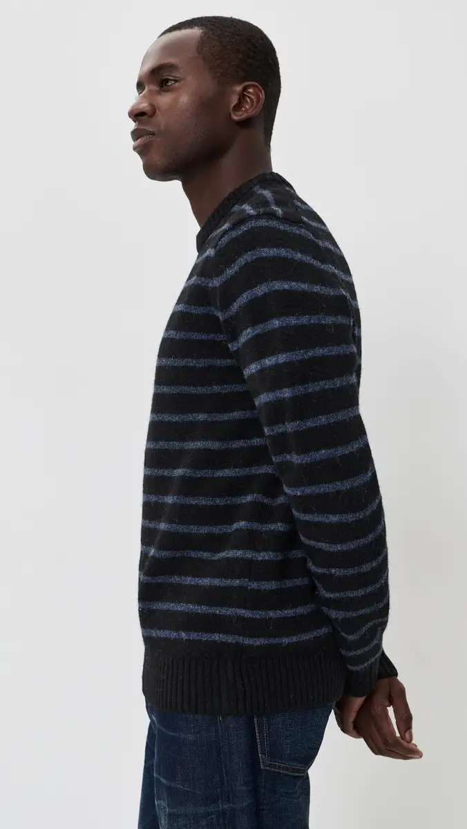 Taylor Stitch The Eastmoor Sweater In Coal Stripe Wool | Thumbnail 4 Taylor Stitch The Eastmoor Sweater In Coal Stripe Wool | Thumbnail 4