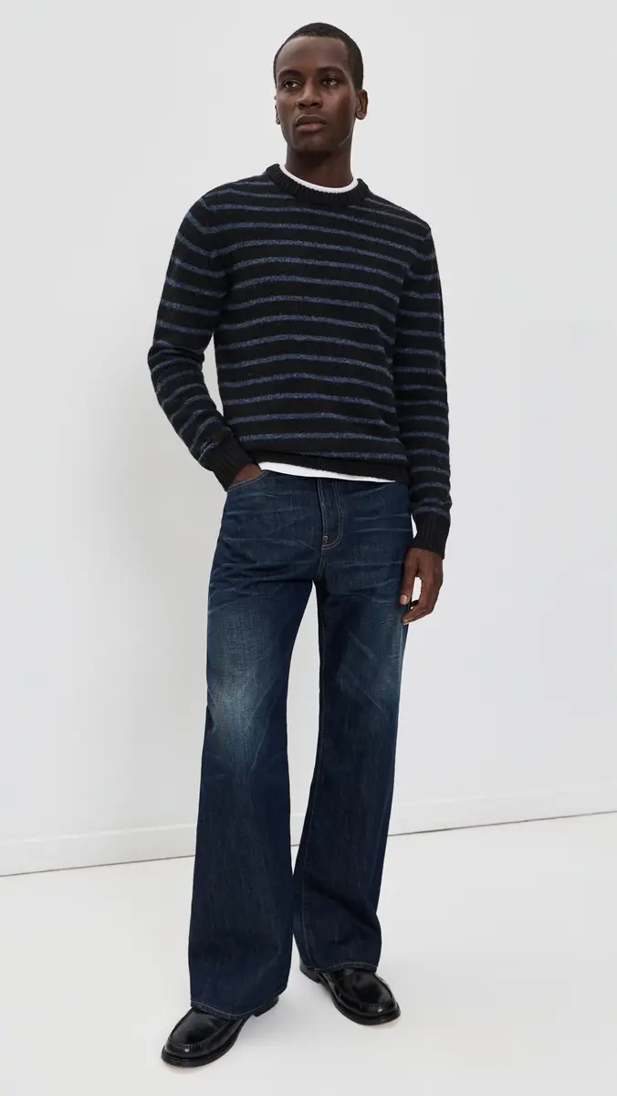 Taylor Stitch The Eastmoor Sweater In Coal Stripe Wool | Thumbnail 5 Taylor Stitch The Eastmoor Sweater In Coal Stripe Wool | Thumbnail 5
