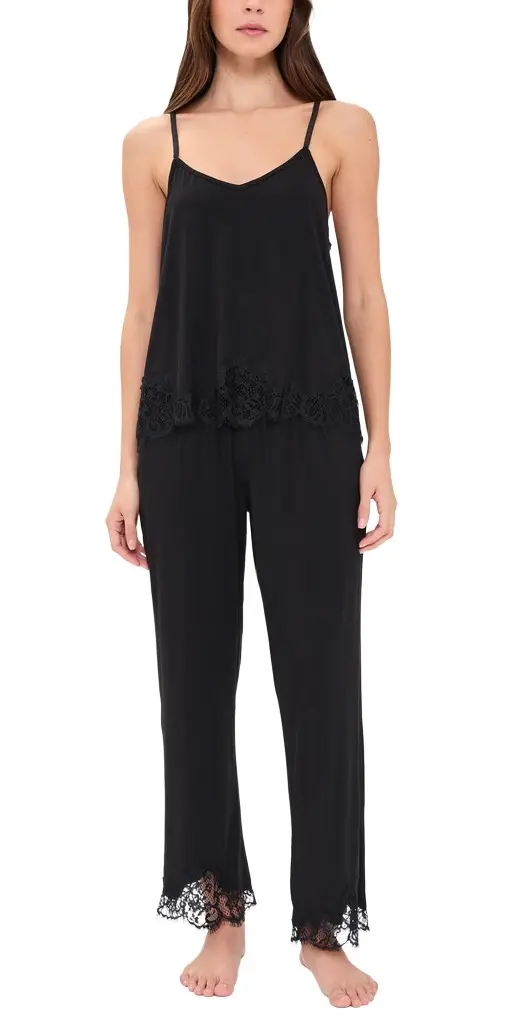 Solid Bamboo Knit Cami Pant Set Solid Bamboo Knit Cami Pant Set