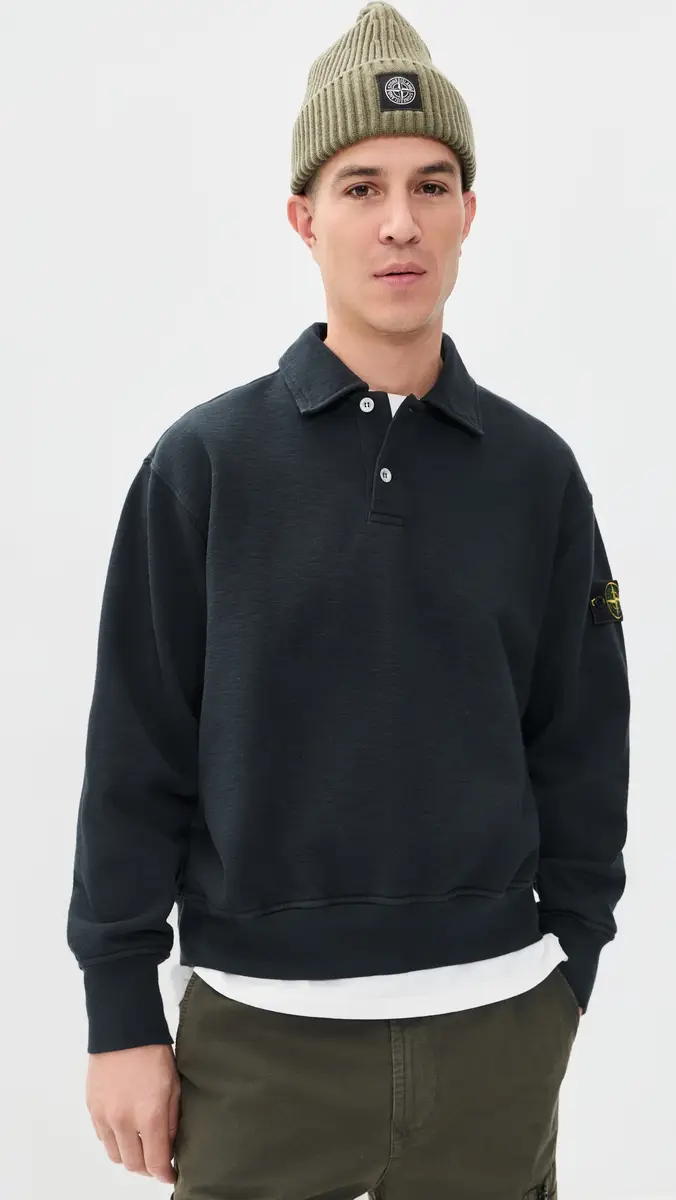 Stone Island Polo Sweatshirt | Thumbnail 2 Stone Island Polo Sweatshirt | Thumbnail 2