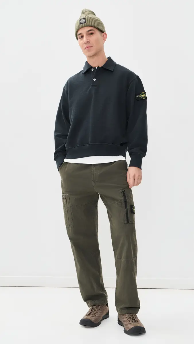 Stone Island Polo Sweatshirt | Thumbnail 5 Stone Island Polo Sweatshirt | Thumbnail 5