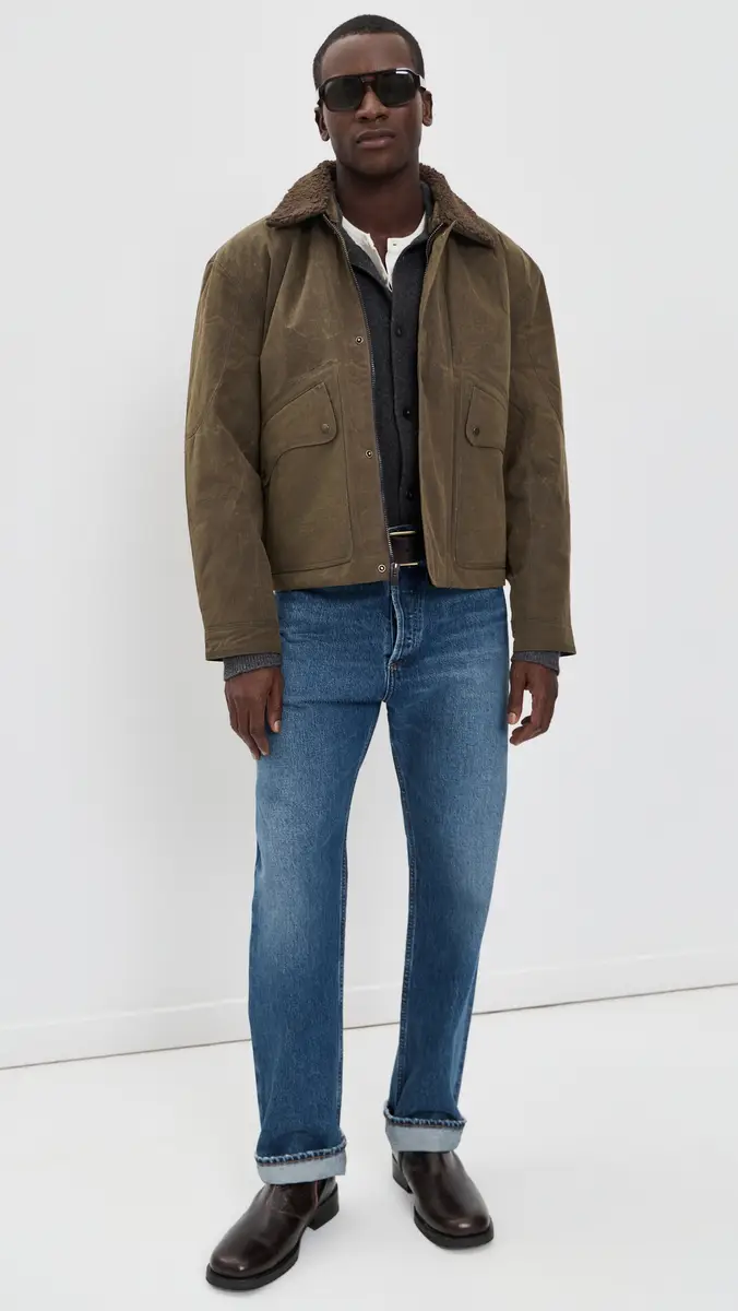 Alex Mill Bomber Jacket In Waxed Canvas Brown | Thumbnail 6 Alex Mill Bomber Jacket In Waxed Canvas Brown | Thumbnail 6