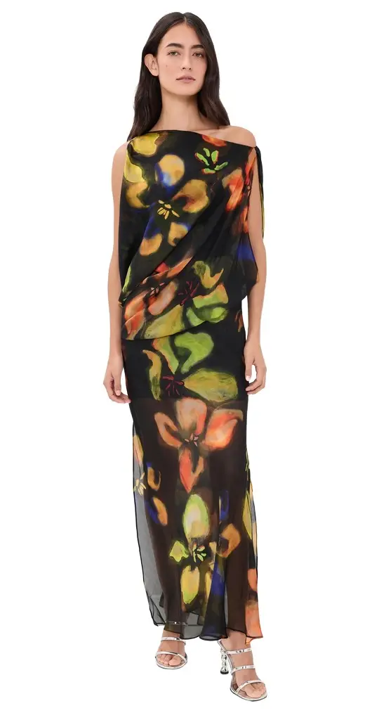 SIR. Arisa Silk Maxi Dress