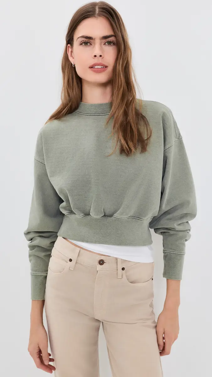 SLVRLAKE Crop Crew Neck Sweatshirt | Thumbnail 2
