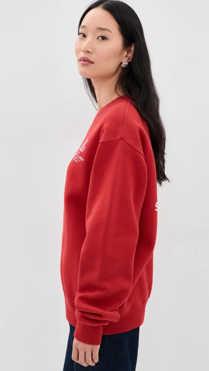 Sporty & Rich Emmett SR Hotel Crewneck Sweatshirt | Thumbnail 4
