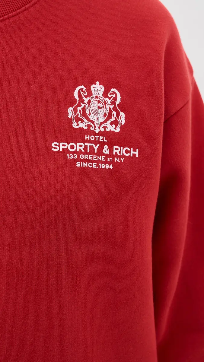 Sporty & Rich Emmett SR Hotel Crewneck Sweatshirt | Thumbnail 6