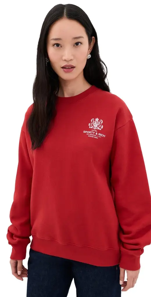 Sporty & Rich Emmett SR Hotel Crewneck Sweatshirt