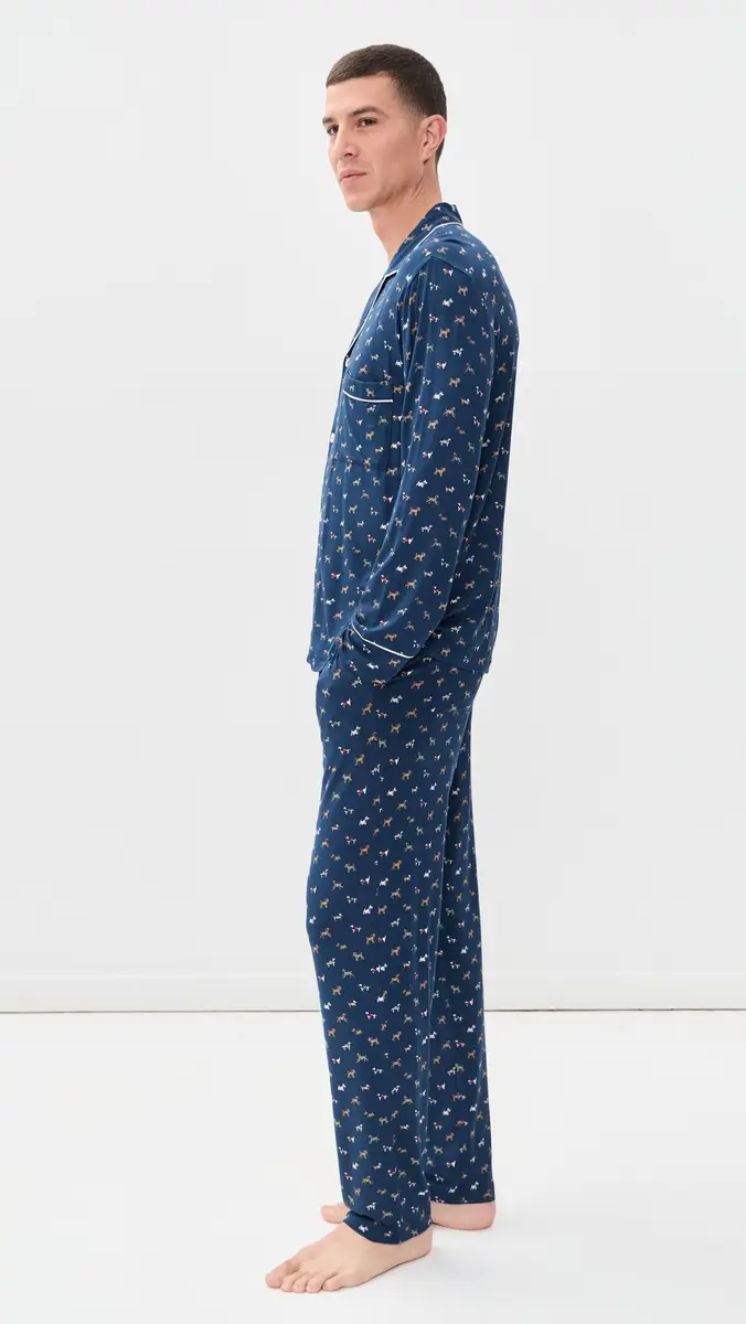 Eberjey William Printed Long Pajama Set | Thumbnail 4 Eberjey William Printed Long Pajama Set | Thumbnail 4