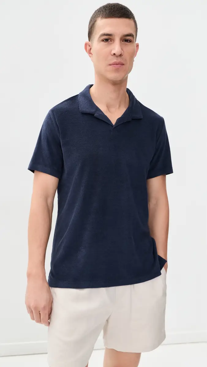 Onia Towel Terry Johnny Collar Polo | Thumbnail 2 Onia Towel Terry Johnny Collar Polo | Thumbnail 2