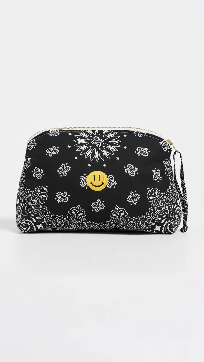 CALL IT BY YOUR NAME Large Happy Face Bandana Vanity Pouch | Thumbnail 2 CALL IT BY YOUR NAME Large Happy Face Bandana Vanity Pouch | Thumbnail 2