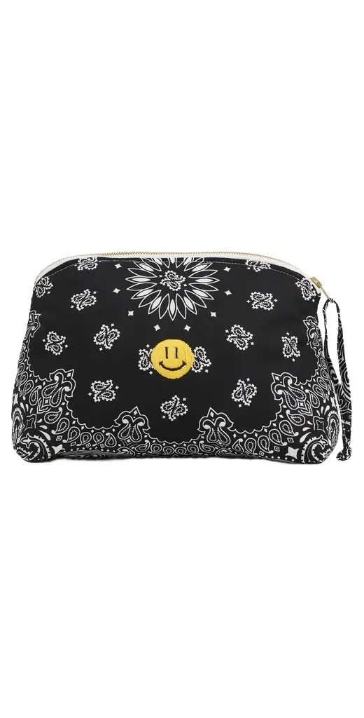 CALL IT BY YOUR NAME Large Happy Face Bandana Vanity Pouch
