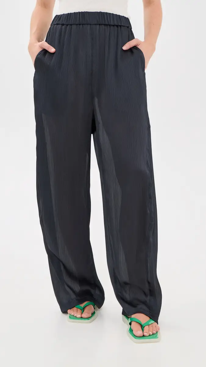 Tibi Matte Satin Plissé Petite Winslow Pants | Thumbnail 2 Tibi Matte Satin Plissé Petite Winslow Pants | Thumbnail 2