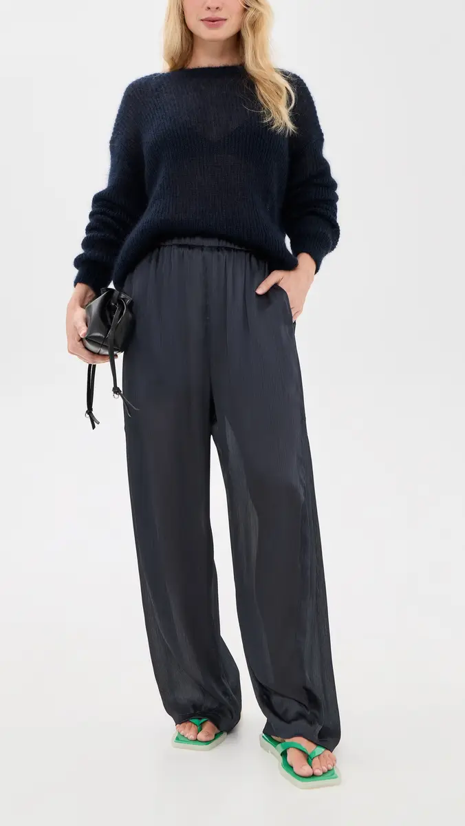 Tibi Matte Satin Plissé Petite Winslow Pants | Thumbnail 5 Tibi Matte Satin Plissé Petite Winslow Pants | Thumbnail 5
