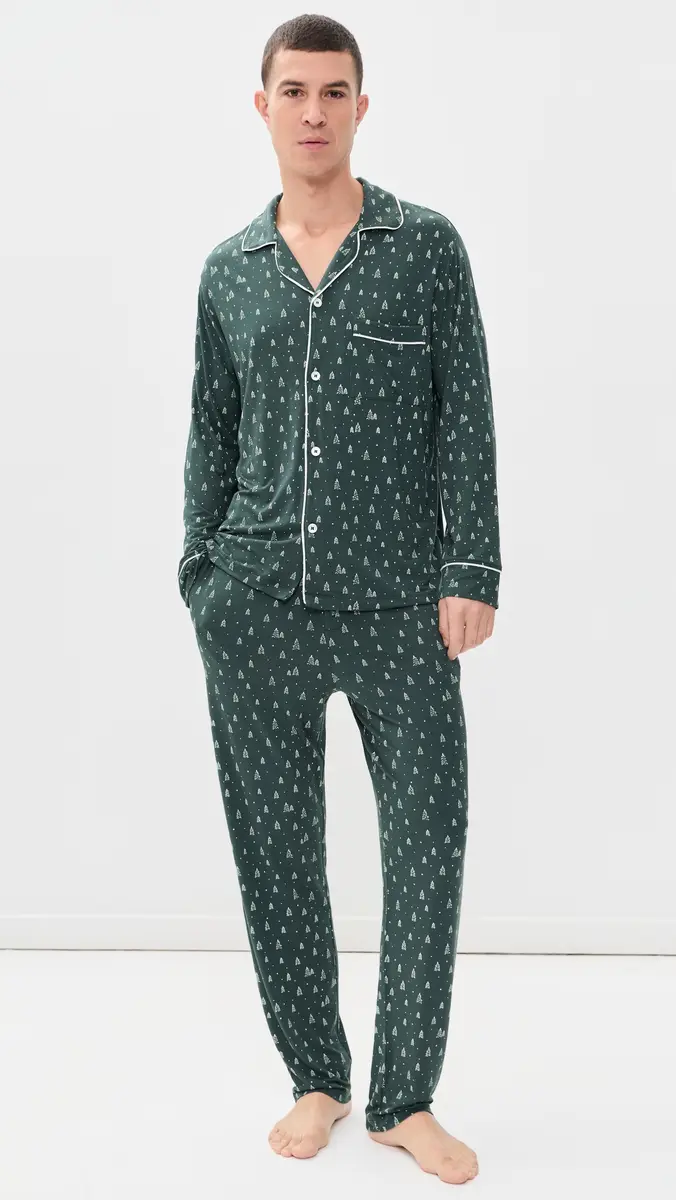 Eberjey William Printed Long Pajama Set | Thumbnail 2