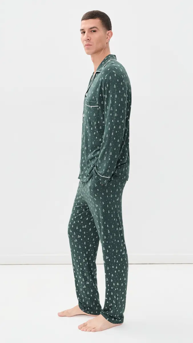 Eberjey William Printed Long Pajama Set | Thumbnail 4