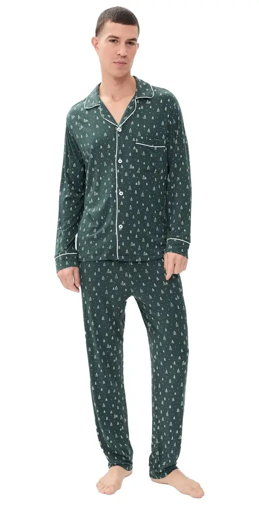 Eberjey William Printed Long Pajama Set