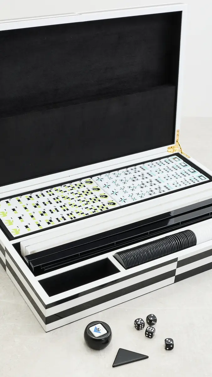 Jonathan Adler Op Art Mahjong Set Black/White | Thumbnail 2 Jonathan Adler Op Art Mahjong Set Black/White | Thumbnail 2