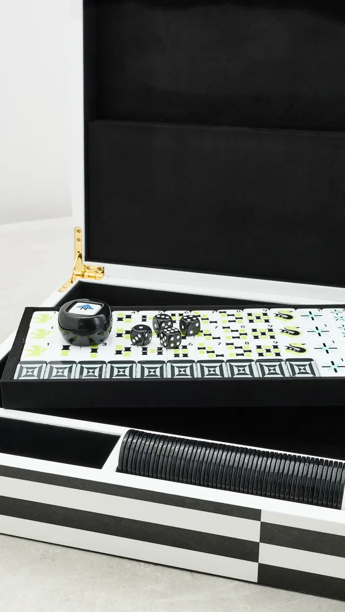Jonathan Adler Op Art Mahjong Set Black/White | Thumbnail 4 Jonathan Adler Op Art Mahjong Set Black/White | Thumbnail 4