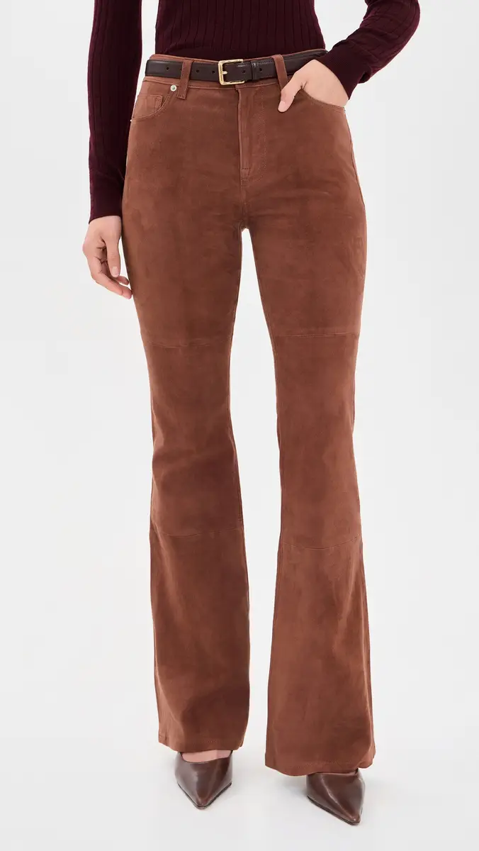 GOOD AMERICAN Suede Good Legs Flare Pants | Thumbnail 2 GOOD AMERICAN Suede Good Legs Flare Pants | Thumbnail 2