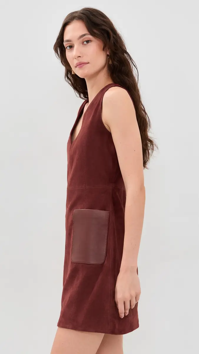 TANYA TAYLOR Reign Suede Dress | Thumbnail 4 TANYA TAYLOR Reign Suede Dress | Thumbnail 4