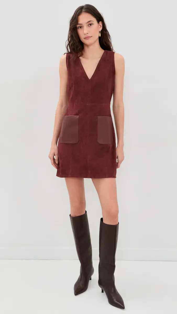 TANYA TAYLOR Reign Suede Dress | Thumbnail 5 TANYA TAYLOR Reign Suede Dress | Thumbnail 5