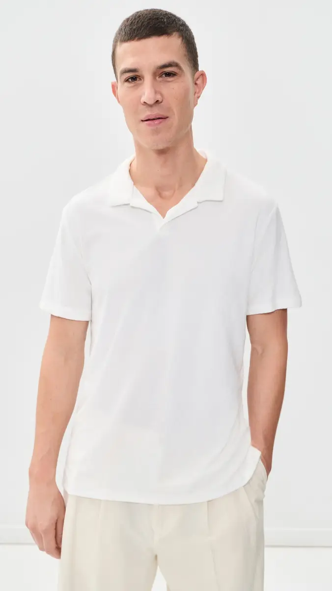 Onia Towel Terry Johnny Collar Polo | Thumbnail 2 Onia Towel Terry Johnny Collar Polo | Thumbnail 2
