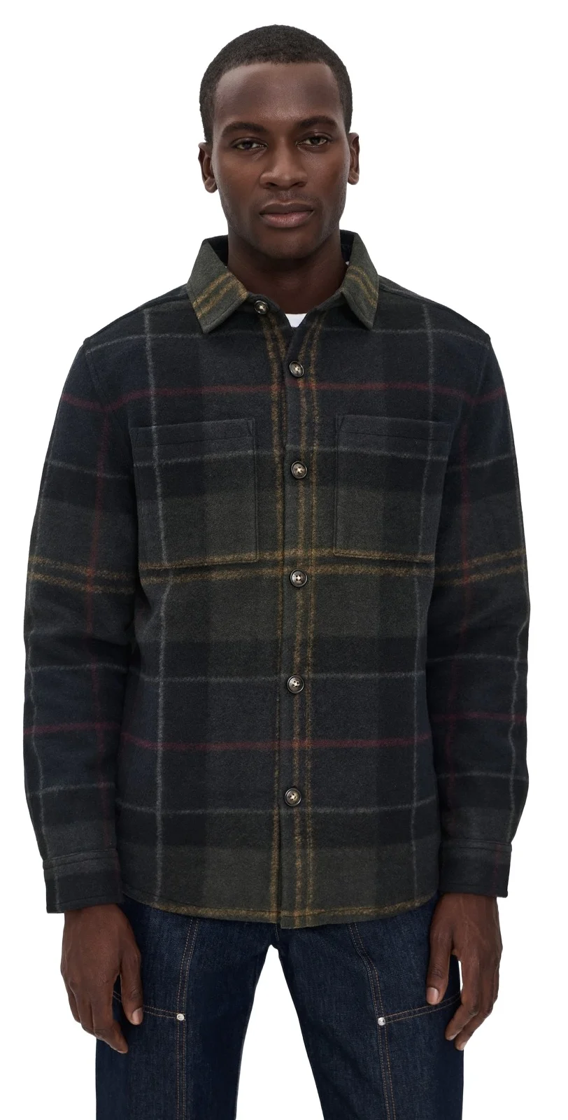 Woodlane Brushed Check Shacket Woodlane Brushed Check Shacket