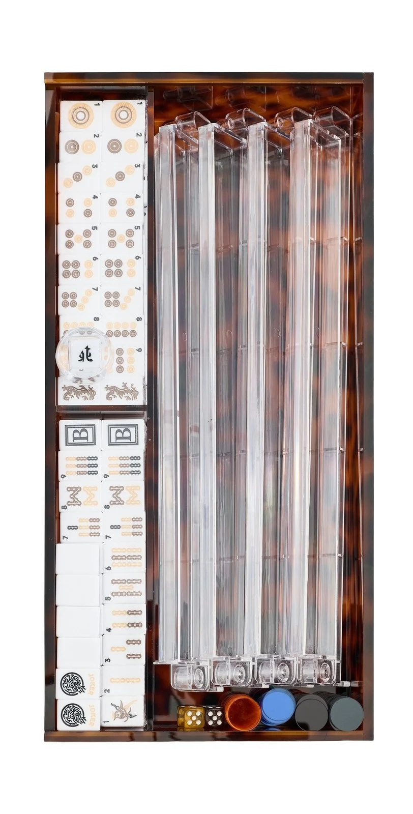 Tizo Design Lucite Tortoise Mahjong Set Tortoise