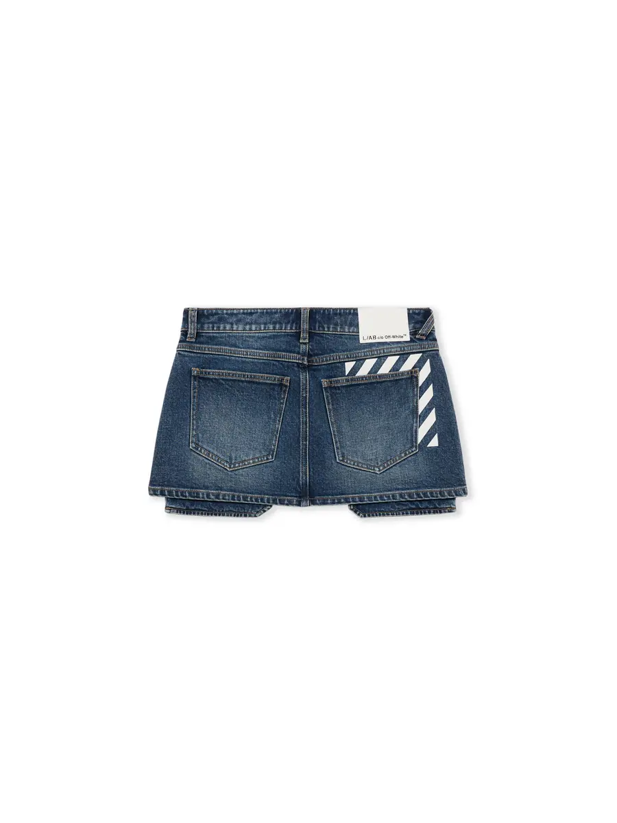 Off-White L/AB Cargo Denim Skirt