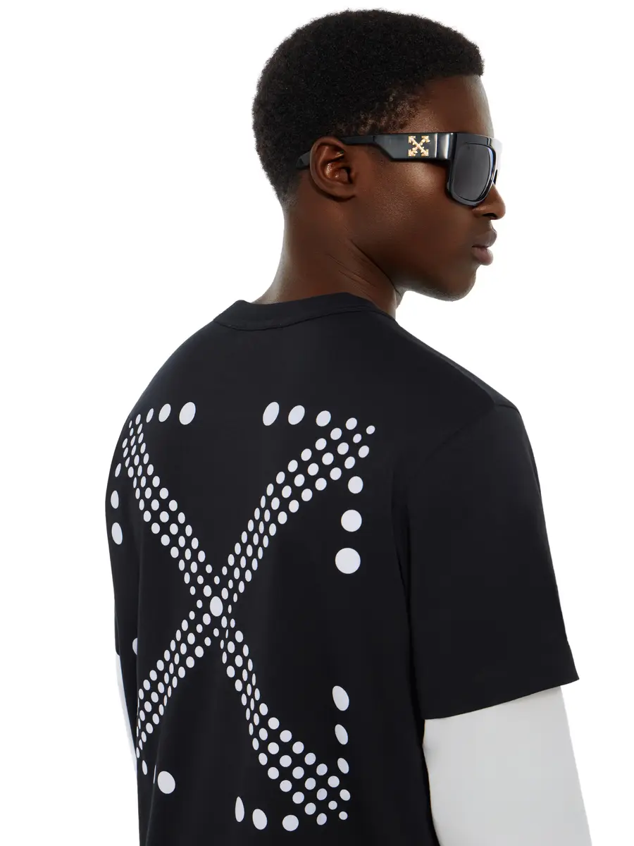 Off-White Dotted Arrow Double Sleeve Regular Long Sleeve T-Shirt | Thumbnail 5 Off-White Dotted Arrow Double Sleeve Regular Long Sleeve T-Shirt | Thumbnail 5