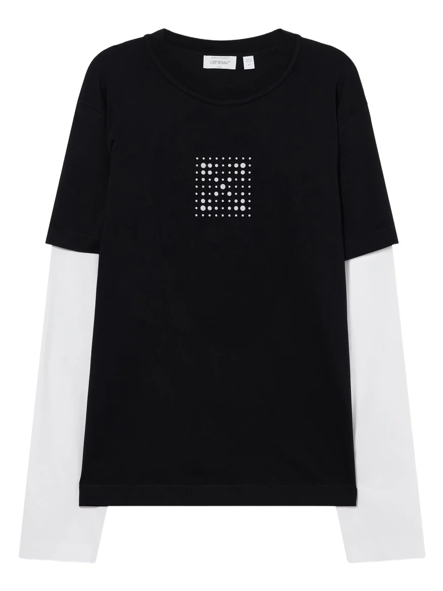 Off-White Dotted Arrow Double Sleeve Regular Long Sleeve T-Shirt