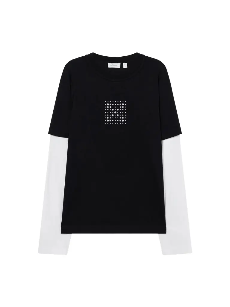 Off-White Dotted Arrow Double Sleeve Regular Long Sleeve T-Shirt