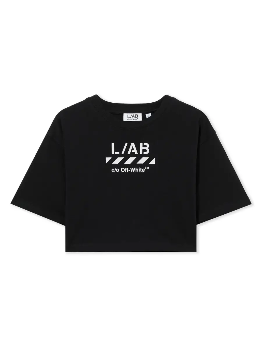 Off-White L/AB Diagonal Crop T-Shirt | Thumbnail 2 Off-White L/AB Diagonal Crop T-Shirt | Thumbnail 2