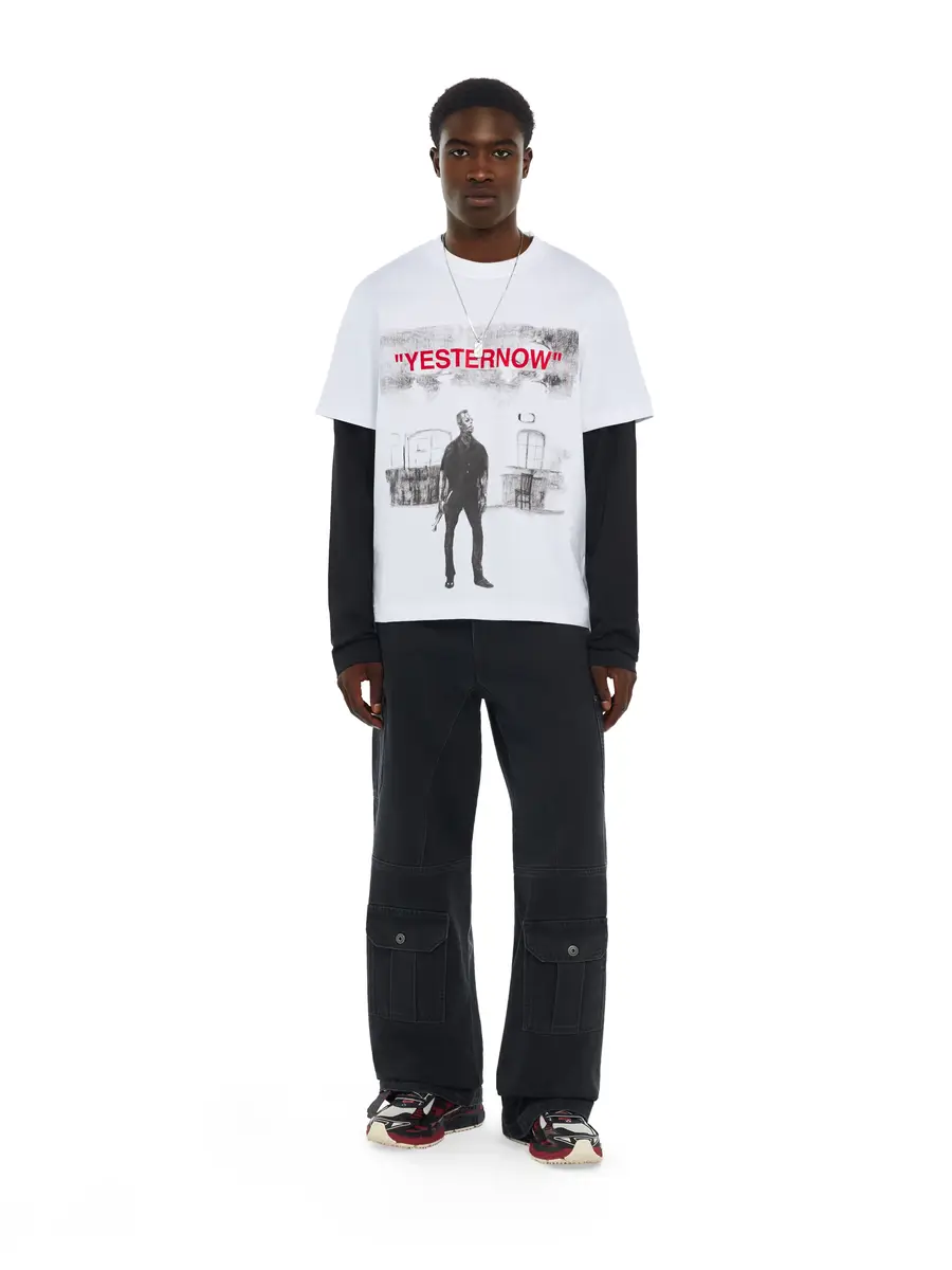 Off-White Miles Davis Yesternow Double Sleeve Regular Long Sleeve T-Shirt | Thumbnail 2 Off-White Miles Davis Yesternow Double Sleeve Regular Long Sleeve T-Shirt | Thumbnail 2