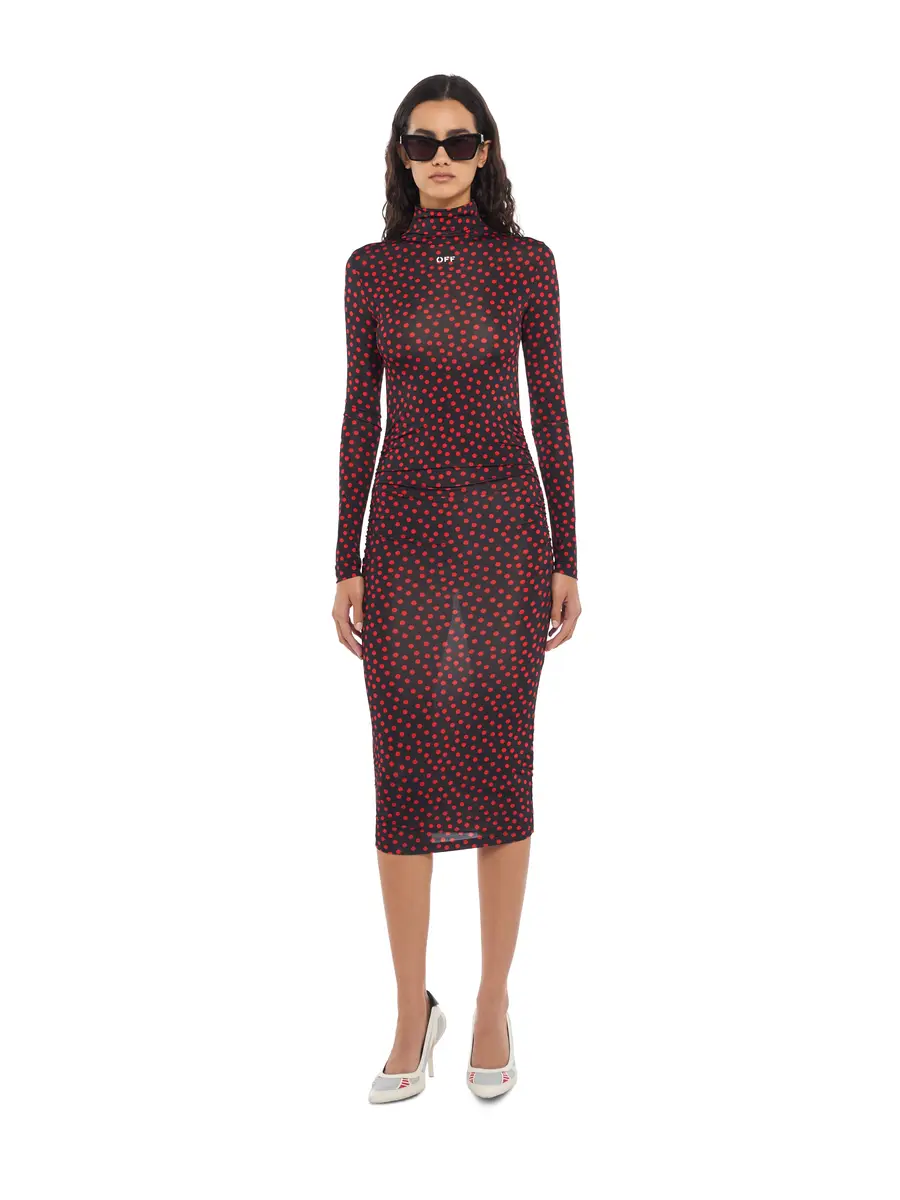 Off-White Off Stamp Dot Second Skin Midi Dress | Thumbnail 2 Off-White Off Stamp Dot Second Skin Midi Dress | Thumbnail 2