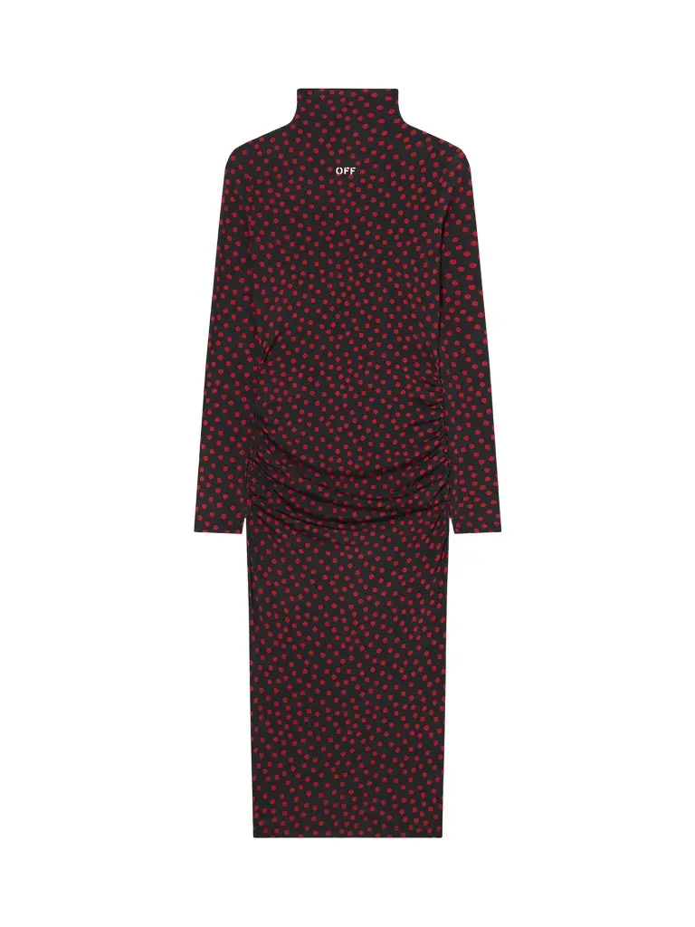 Off Stamp Dot Second Skin Midi Dress Off Stamp Dot Second Skin Midi Dress