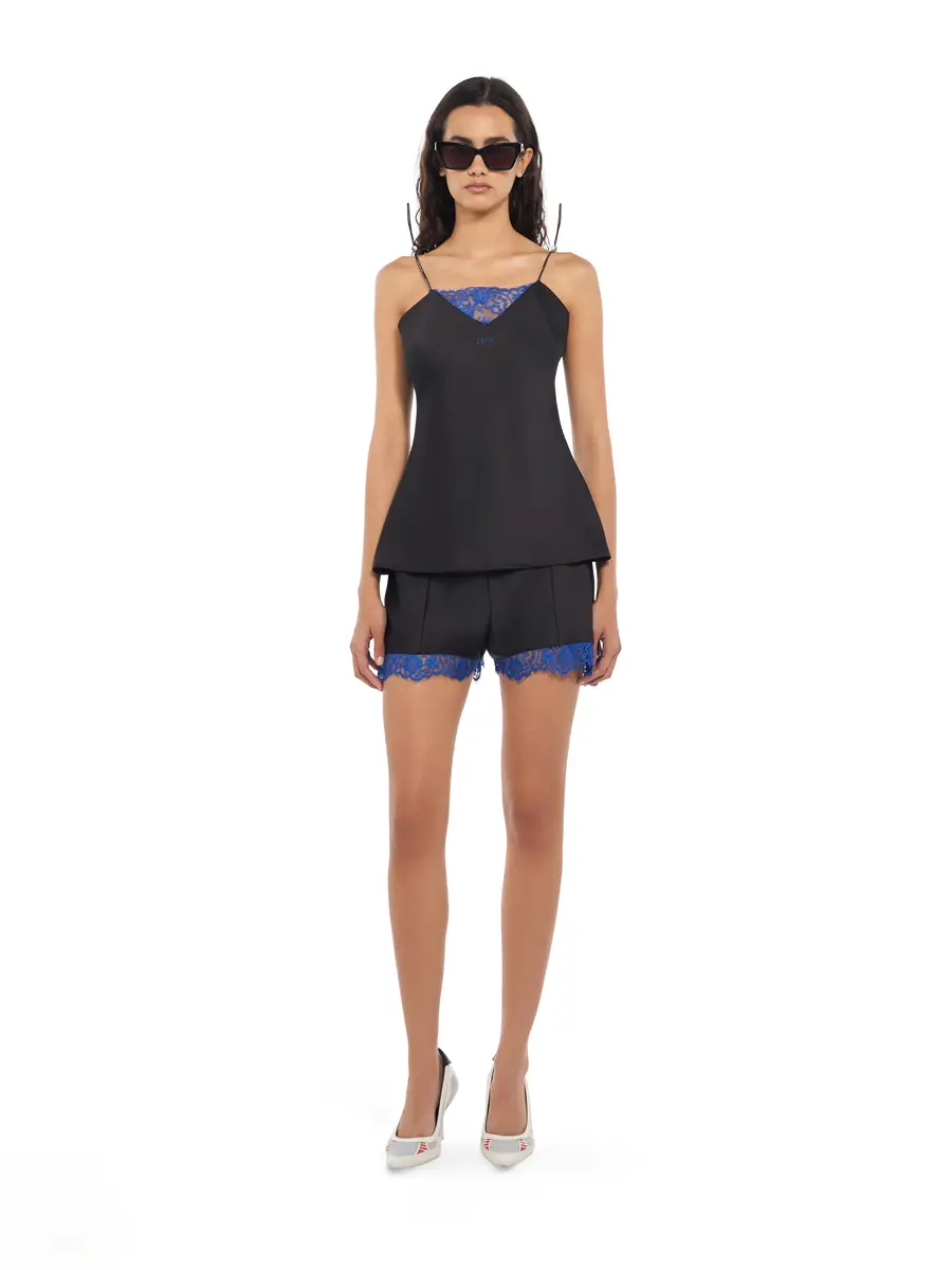Off-White Satin Lace Slip Camisole | Thumbnail 2 Off-White Satin Lace Slip Camisole | Thumbnail 2