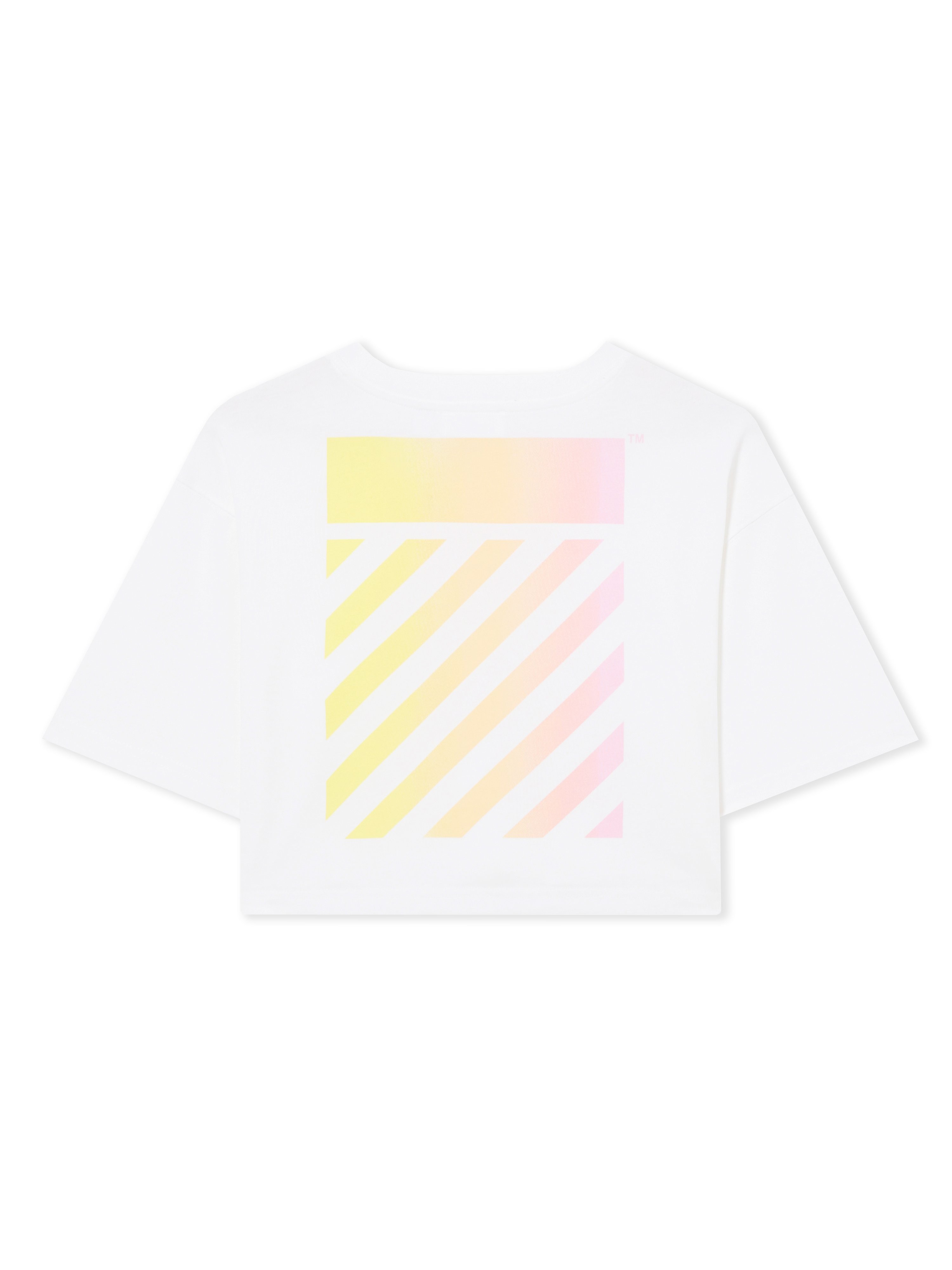 Off-White L/AB Gradient Logo Cropped T-Shirt