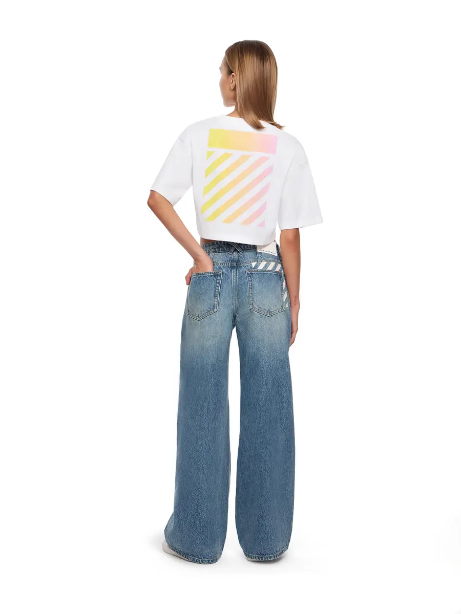 Off-White L/AB Gradient Logo Cropped T-Shirt | Thumbnail 3 Off-White L/AB Gradient Logo Cropped T-Shirt | Thumbnail 3