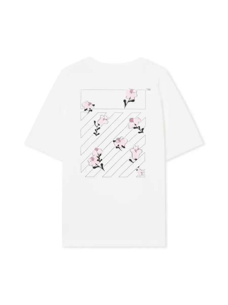 Off-White L/AB Floral Logo Skate T-Shirt