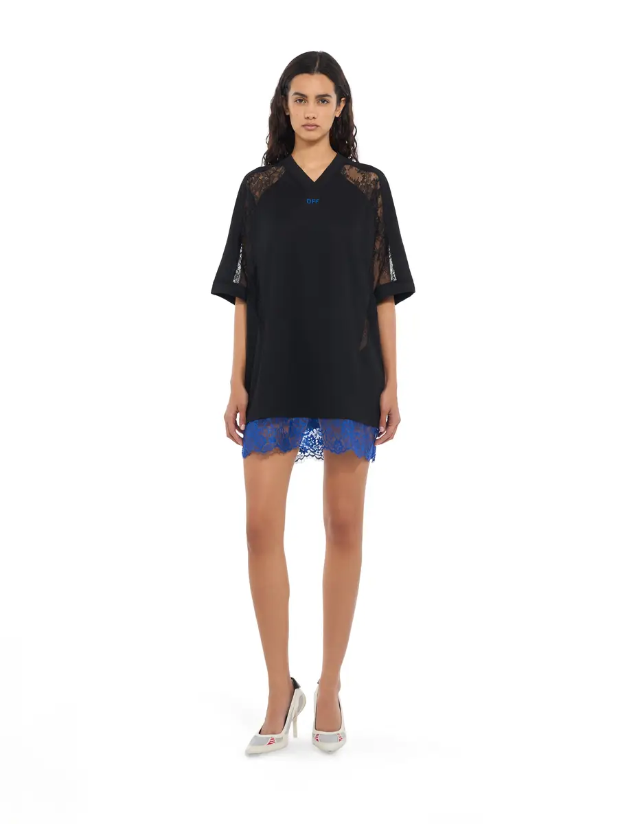 Off-White Lace Soccer T-Shirt Dress | Thumbnail 2