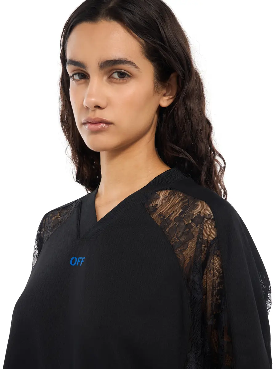 Off-White Lace Soccer T-Shirt Dress | Thumbnail 5