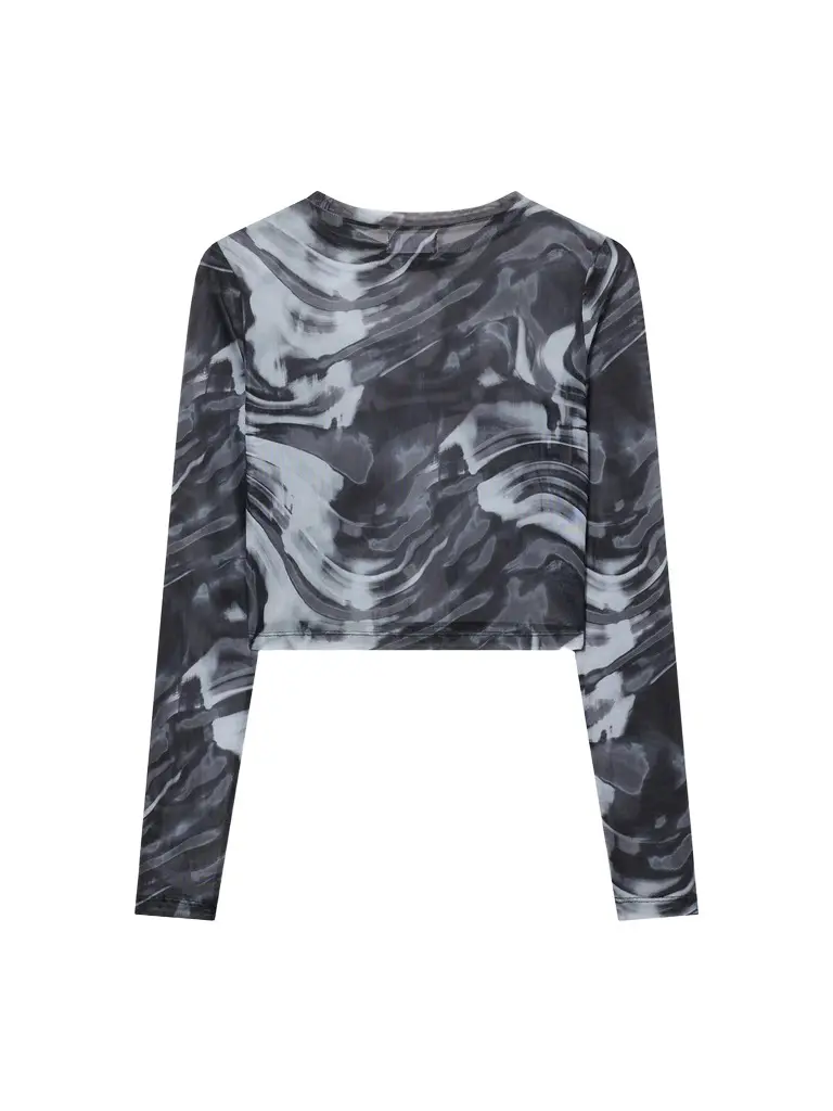 L/AB Mesh Printed Crop Top L/AB Mesh Printed Crop Top