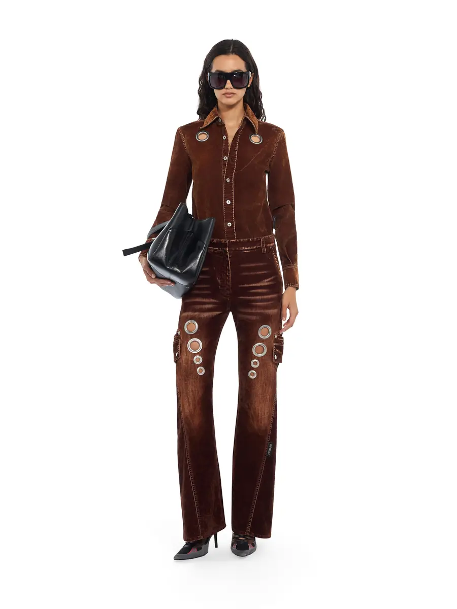Off-White Eyelet Flock Cargo Pants | Thumbnail 2 Off-White Eyelet Flock Cargo Pants | Thumbnail 2