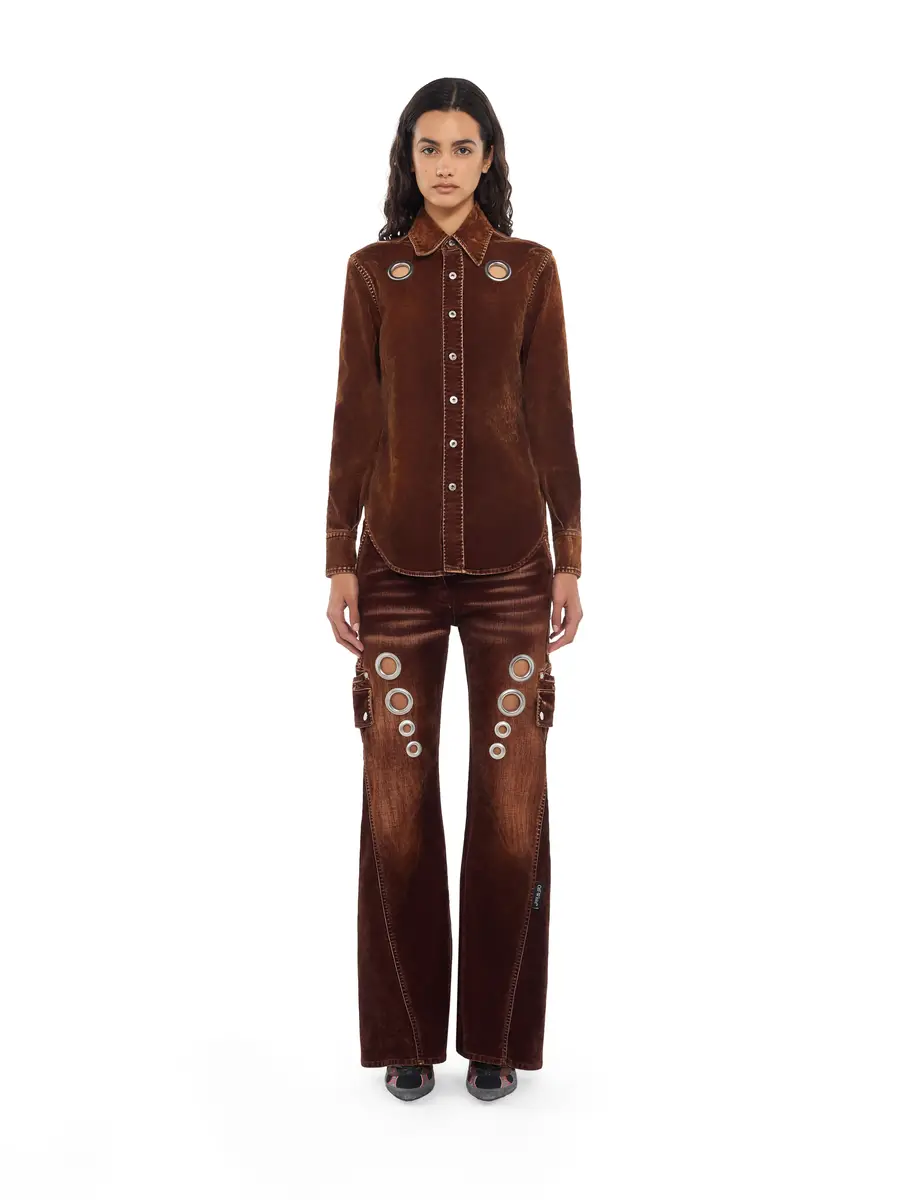 Off-White Eyelet Flock Shirt | Thumbnail 2 Off-White Eyelet Flock Shirt | Thumbnail 2