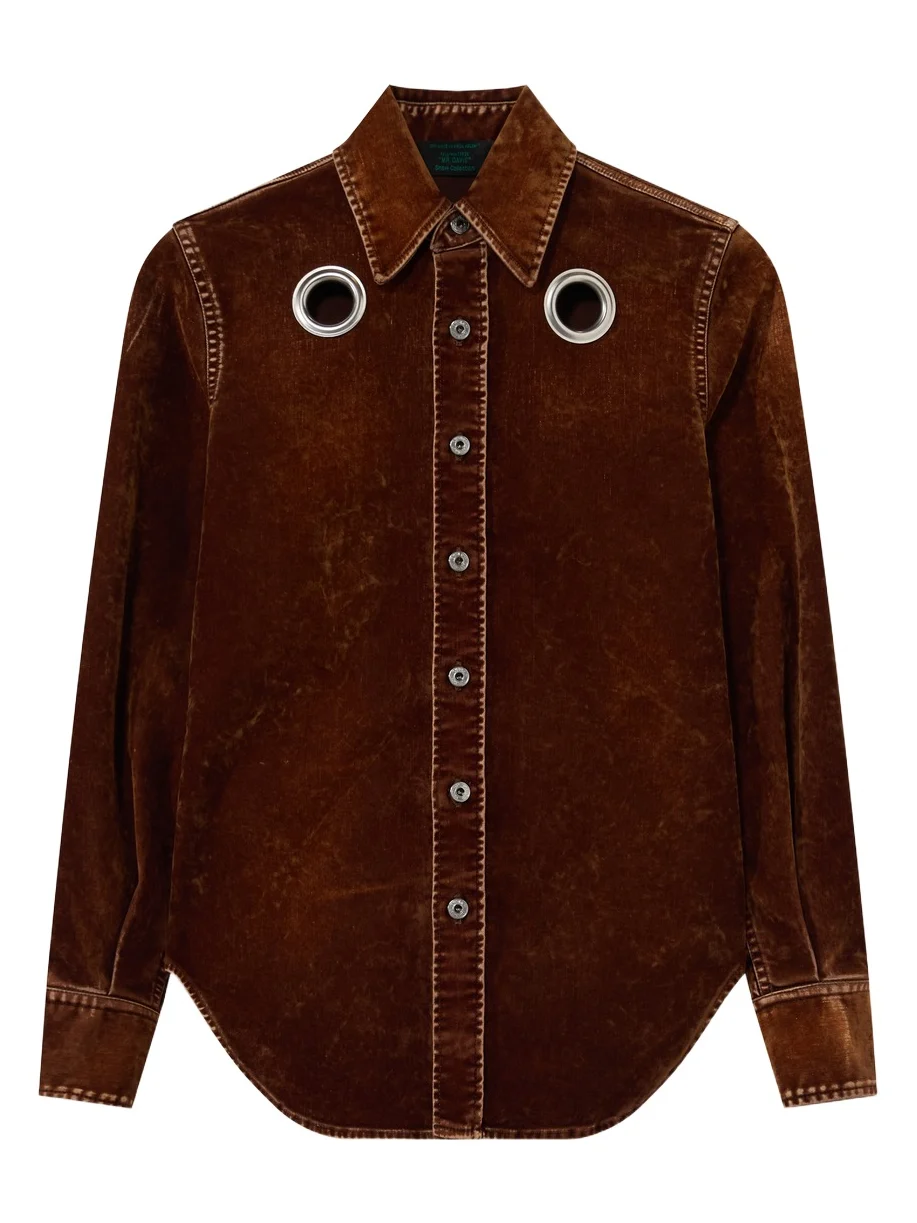 Off-White Eyelet Flock Shirt