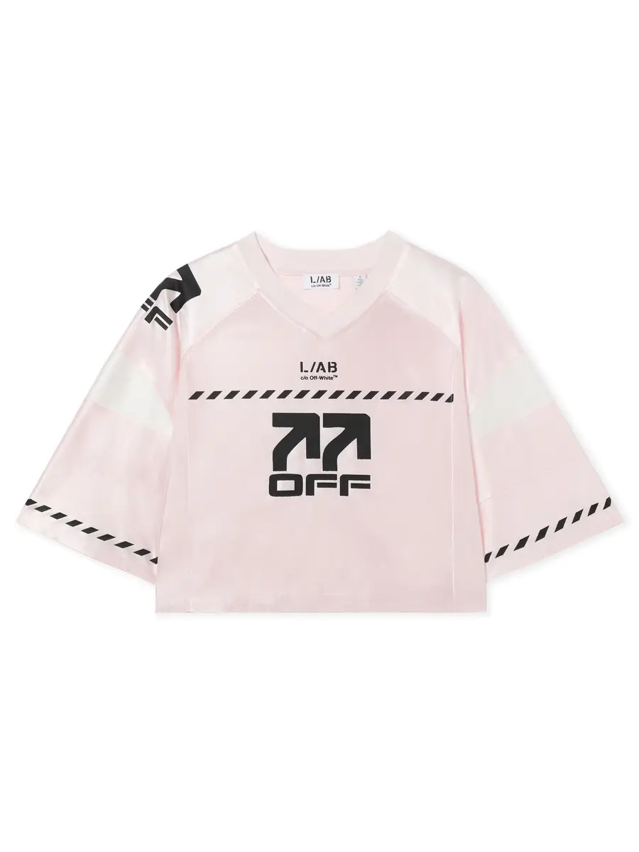 Off-White L/AB Cropped Graphic Jersey Top | Thumbnail 2 Off-White L/AB Cropped Graphic Jersey Top | Thumbnail 2