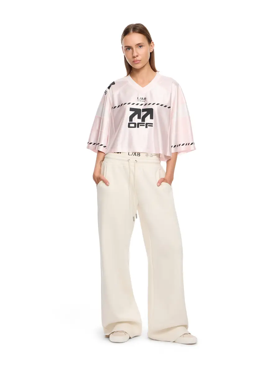 Off-White L/AB Cropped Graphic Jersey Top | Thumbnail 3 Off-White L/AB Cropped Graphic Jersey Top | Thumbnail 3