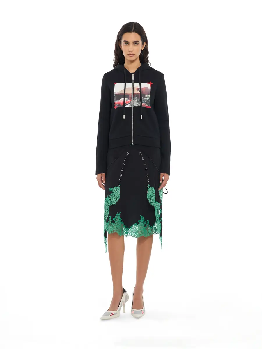 Off-White Miles Davis Architecture Slim Zip-Up Hoodie | Thumbnail 2 Off-White Miles Davis Architecture Slim Zip-Up Hoodie | Thumbnail 2