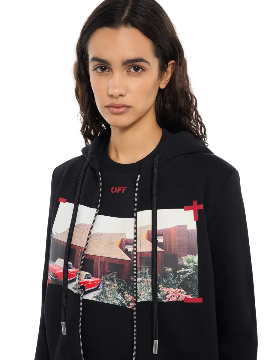 Off-White Miles Davis Architecture Slim Zip-Up Hoodie | Thumbnail 5 Off-White Miles Davis Architecture Slim Zip-Up Hoodie | Thumbnail 5